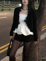 Tweed Fringe Cardigan Jacket