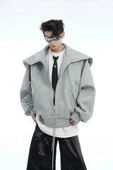 Convertible Cape-Style Zip Hoodie