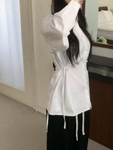 Refine Side Strap Long Sleeve Shirt