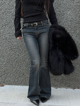 Low slim boots cut pants