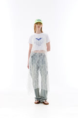 A RIBBON LAYERED ONE-PIECE / WHITE