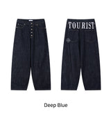 Dape embroidered fly denim pants