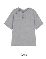 Felder Double Henley Neck Short Sleeve Tee