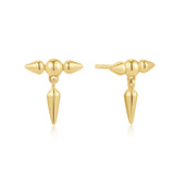 Point 925 Silver + 14k gold plating Stud Earring E053-03G
