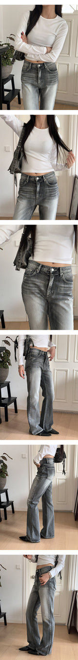Grayish ブーツカットデニムパンツ