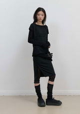 Halter Strap Long Sleeve / Black