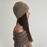 ORIA FLUFFY STRIPE BEANIE - 2 COLOR