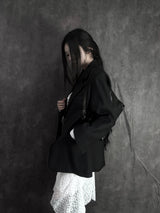 pocket basic striped jacket