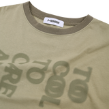 トゥークールオーバーフィットライトカーキリンガーTシャツ