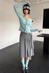 TWIST BUTTON CARDIGAN