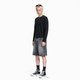 Men's Crop Long Sleeve T-Shirt Black