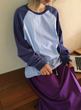 [unisex] Clove Over Fit Raglan Long Sleeve Tee