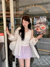 #Natural Stripe Summer Loose Shirt (4color)