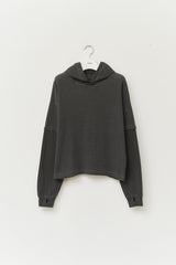 Gell Pigment Waffled Hooded Top