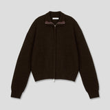 フォールドコップニットジップアップ