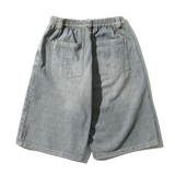 Striped Artwork Bermuda Pants (Light Blue)