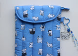 Padded Pouch Laptop Tablet Pouch White Dog