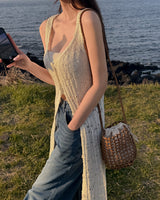 Opin punching knit long dress