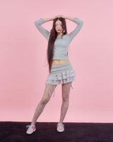 BACK RIBBON STUD T SHIRTS [3colors]