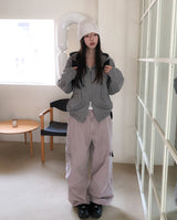 Kinz Dyeing Washing Snap Cargo Pants
