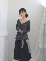 Ribbon Stripe Loose Top