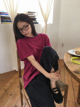 [unisex] シオニ ベーシック レイヤード 半袖Tシャツ