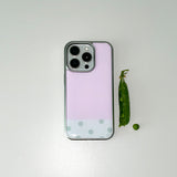 [MADE] [+MagSafe] スイートピーフォーンケース(グラスシルバーバンパー)