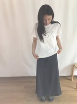 26SS★ [BAONHAUS] Podenne Printed Crop Short Sleeve Tee