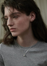 [925 silver] Deux.silver.137 / フルハートピアス (7mm)(シルバー)