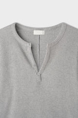 Macca waffle henley neck