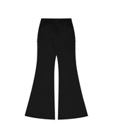 BUTTON LOW BOOTS-CUT PT BLACK