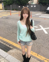 V neck layered T