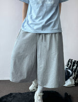 Bumby Printed Embroidered Wide Bermuda Shorts 3color