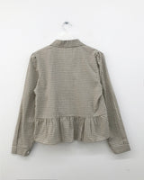 Picho frill check shirt (1color)