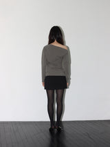 CLASSIC PADDED MINI SKIRT (BLACK)
