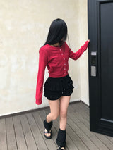 ココフリルレイヤードスカートパンツ