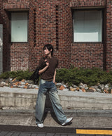 Exing Fading ウォッシングデニムパンツ