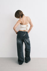 ss cubic pants (black)