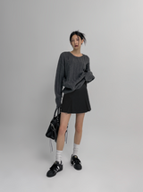 [MADE] Front Closure Mini Pleated Skirt