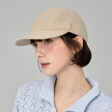 VA Stud Glossy Scrunchie Cap / Beige