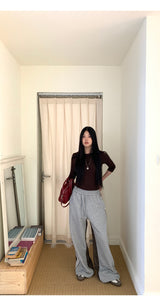 ラウンドカプリハイエンドロングスリーブTシャツ