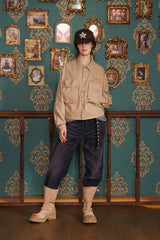 POCKET ARGYLE SHORT JACKET / BEIGE