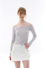 MANON OFF-SHOULDER SET / SKY BLUE