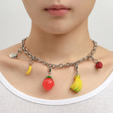 banana & strawberry mix necklace