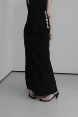 バックスラッシュデニムロングスカート