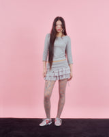 BACK RIBBON STUD T SHIRTS [3colors]
