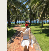 nouveau drape asymmetrical sleeveless top