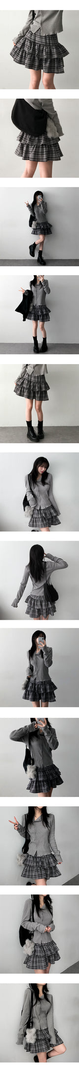 トツチェックカンカンスカート