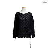 (3color) ロマンティックシャーリングシアーニット
