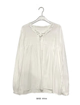26FW★ [BAONHAUS] Muon Shirring Ribbon Blouse